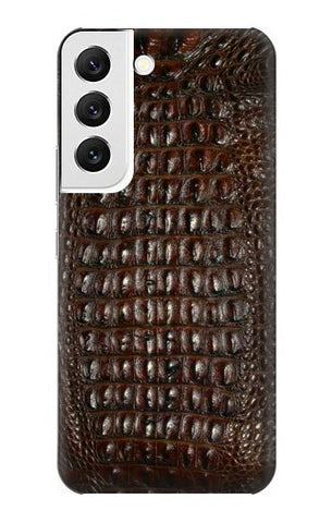 Samsung Galaxy S22 5G Hard Case Brown Skin Alligator Graphic Printed