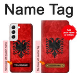  Moto G8 Power Hard Case Albania Red Flag with custom name