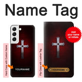  Moto G8 Power Hard Case Christian Cross with custom name