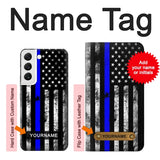  Moto G8 Power Hard Case Thin Blue Line USA with custom name