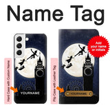  Moto G8 Power Hard Case Peter Pan Fly Fullmoon Night with custom name