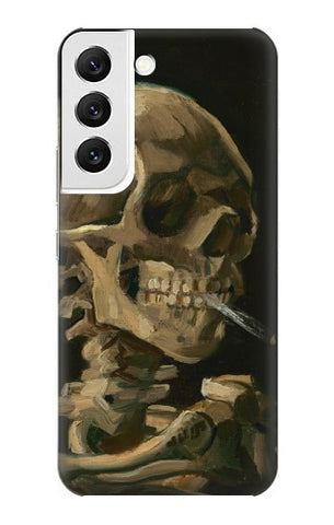 Samsung Galaxy S22 5G Hard Case Vincent Van Gogh Head Skeleton Cigarette