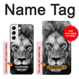  Moto G8 Power Hard Case Lion Face with custom name