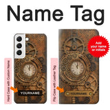  Moto G8 Power Hard Case Clock Gear Streampunk with custom name