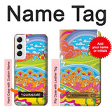 Samsung Galaxy S22 5G Hard Case Hippie Art with custom name