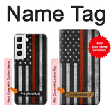  Moto G8 Power Hard Case Firefighter Thin Red Line Flag with custom name