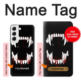  Moto G8 Power Hard Case Vampire Teeth Bloodstain with custom name