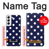  Moto G8 Power Hard Case Blue Polka Dot with custom name