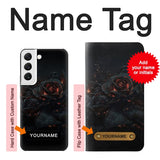  Moto G8 Power Hard Case Burned Rose with custom name