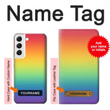  Moto G8 Power Hard Case LGBT Gradient Pride Flag with custom name