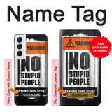  Moto G8 Power Hard Case No Stupid People with custom name