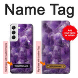  Moto G8 Power Hard Case Purple Quartz Amethyst Graphic Printed with custom name