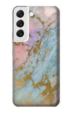  Moto G8 Power Hard Case Rose Gold Blue Pastel Marble Graphic Printed