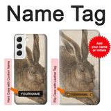 Samsung Galaxy S22 5G Hard Case Albrecht Durer Young Hare with custom name