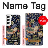  Moto G8 Power Hard Case William Morris Strawberry Thief Fabric with custom name