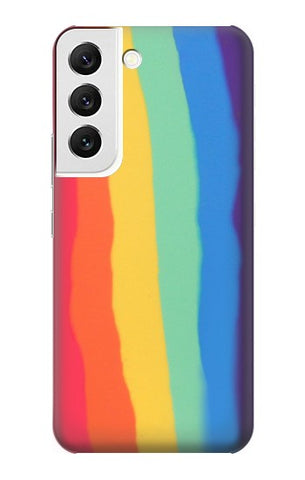  Moto G8 Power Hard Case Cute Vertical Watercolor Rainbow