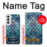  Moto G8 Power Hard Case Mermaid Fish Scale with custom name