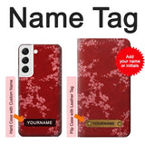  Moto G8 Power Hard Case Red Floral Cherry blossom Pattern with custom name