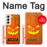 Samsung Galaxy S22 5G Hard Case Pumpkin Halloween with custom name