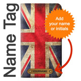 Samsung Galaxy A53 5G PU Leather Flip Case British UK Vintage Flag with leather tag