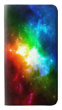 Samsung Galaxy A42 5G PU Leather Flip Case Colorful Rainbow Space Galaxy