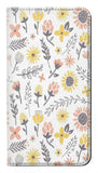 Samsung Galaxy A12 PU Leather Flip Case Pastel Flowers Pattern