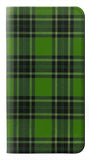 Google Pixel 6 Pro PU Leather Flip Case Tartan Green Pattern