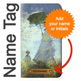 iPhone 12 Pro, 12 PU Leather Flip Case Claude Monet Woman with a Parasol with leather tag