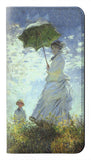 Samsung Galaxy A12 PU Leather Flip Case Claude Monet Woman with a Parasol