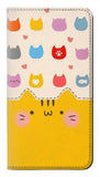 iPhone 13 Pro PU Leather Flip Case Cute Cat Pattern