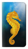 iPhone 12 Pro, 12 PU Leather Flip Case Seahorse Underwater World