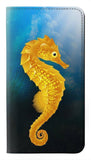 iPhone 13 PU Leather Flip Case Seahorse Underwater World