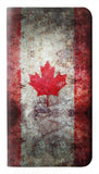 Samsung Galaxy A42 5G PU Leather Flip Case Canada Maple Leaf Flag Texture
