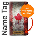 Google Pixel 6 PU Leather Flip Case Canada Maple Leaf Flag Texture with leather tag