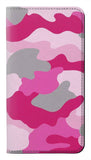 Samsung Galaxy A51 PU Leather Flip Case Pink Camouflage
