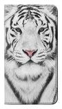 Motorola One 5G PU Leather Flip Case White Tiger