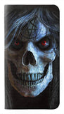 iPhone 13 PU Leather Flip Case Evil Death Skull