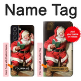 Samsung Galaxy S21 FE 5G Hard Case Santa Claus Merry Xmas with custom name