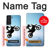 Samsung Galaxy S21 FE 5G Hard Case Extreme Motocross with custom name