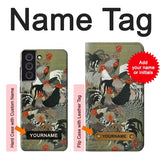 Samsung Galaxy S21 FE 5G Hard Case Ito Jakuchu Rooster with custom name