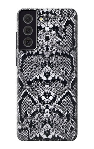 Samsung Galaxy S21 FE 5G Hard Case White Rattle Snake Skin