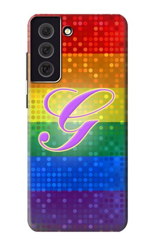 Samsung Galaxy S21 FE 5G Hard Case Rainbow Gay Pride Flag Device