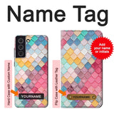 Samsung Galaxy S21 FE 5G Hard Case Candy Minimal Pastel Colors with custom name