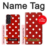 Samsung Galaxy S21 FE 5G Hard Case Red Polka Dots with custom name