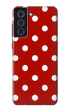 Samsung Galaxy S21 FE 5G Hard Case Red Polka Dots