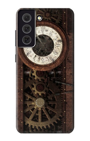 Samsung Galaxy S21 FE 5G Hard Case Steampunk Clock Gears