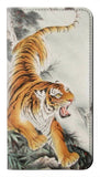 Google Pixel 6 PU Leather Flip Case Chinese Tiger Tattoo Painting