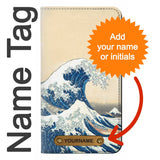 Samsung Galaxy Fold4 PU Leather Flip Case Under the Wave off Kanagawa with leather tag