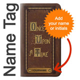 Samsung Galaxy A12 PU Leather Flip Case Once Upon a Time Book Cover with leather tag