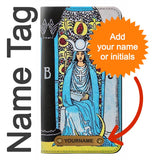 LG Velvet PU Leather Flip Case The High Priestess Vintage Tarot Card with leather tag